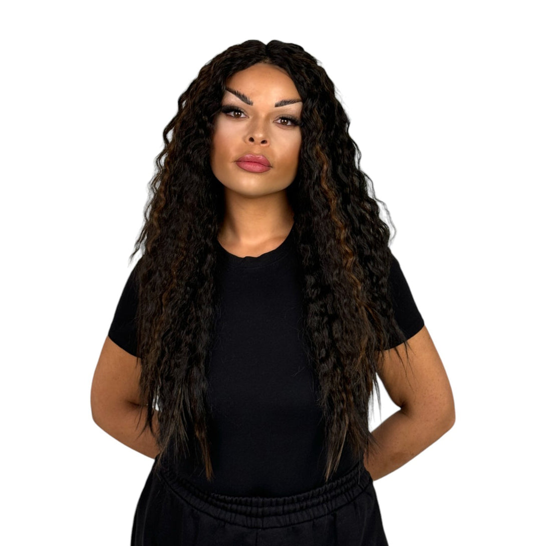 90s Mariah | Espresso Brown 24” Synthetic Lace Front Wig