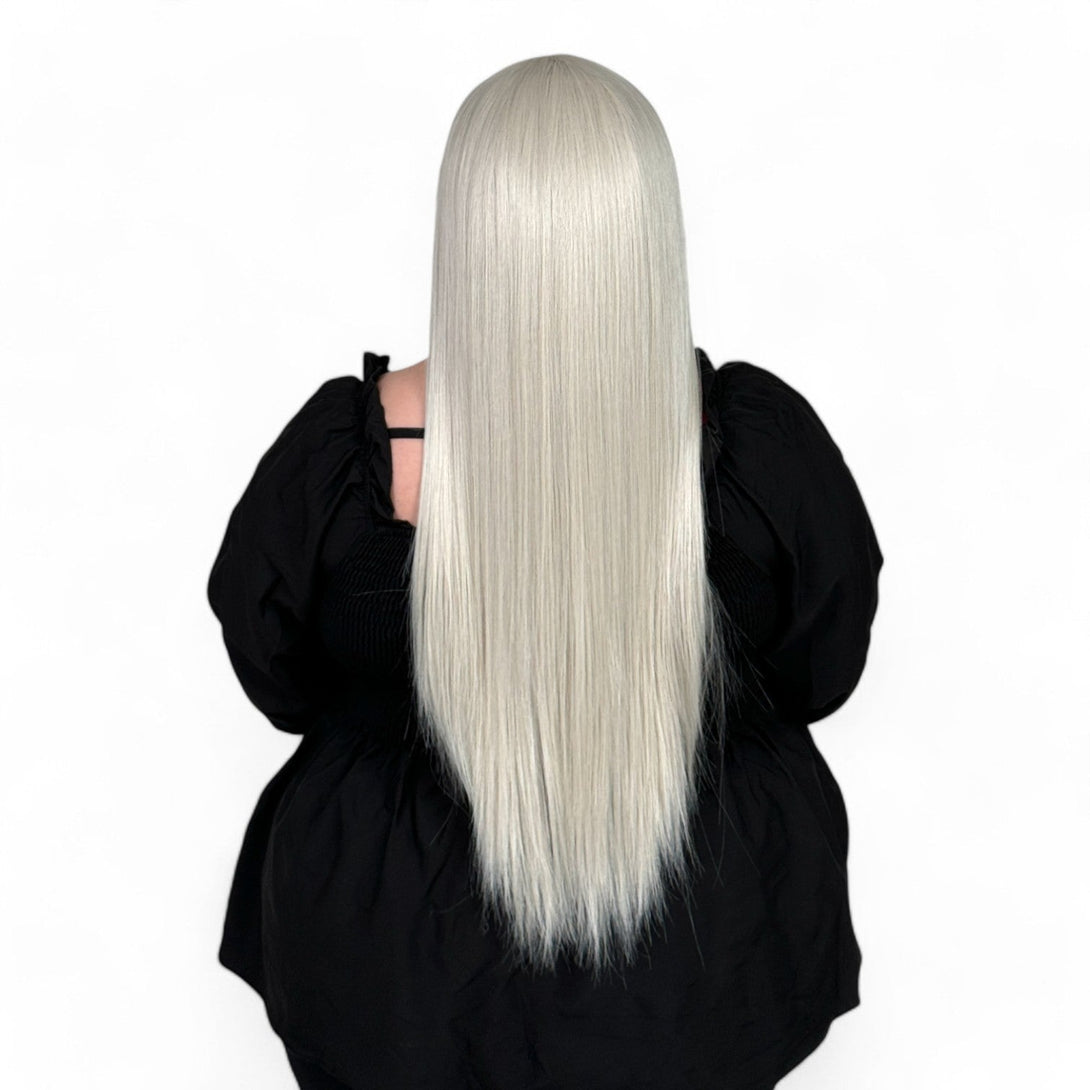 American Blonde | Straight White Blonde 24" Synthetic Lace Front Wig