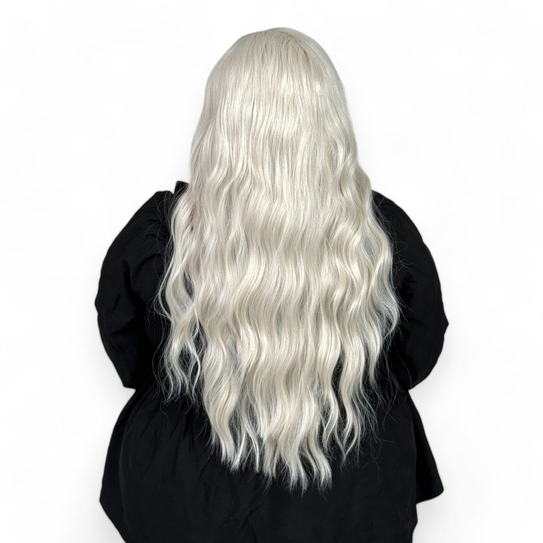 American Blonde | Wavy White Blonde 24" Synthetic Lace Front Wig