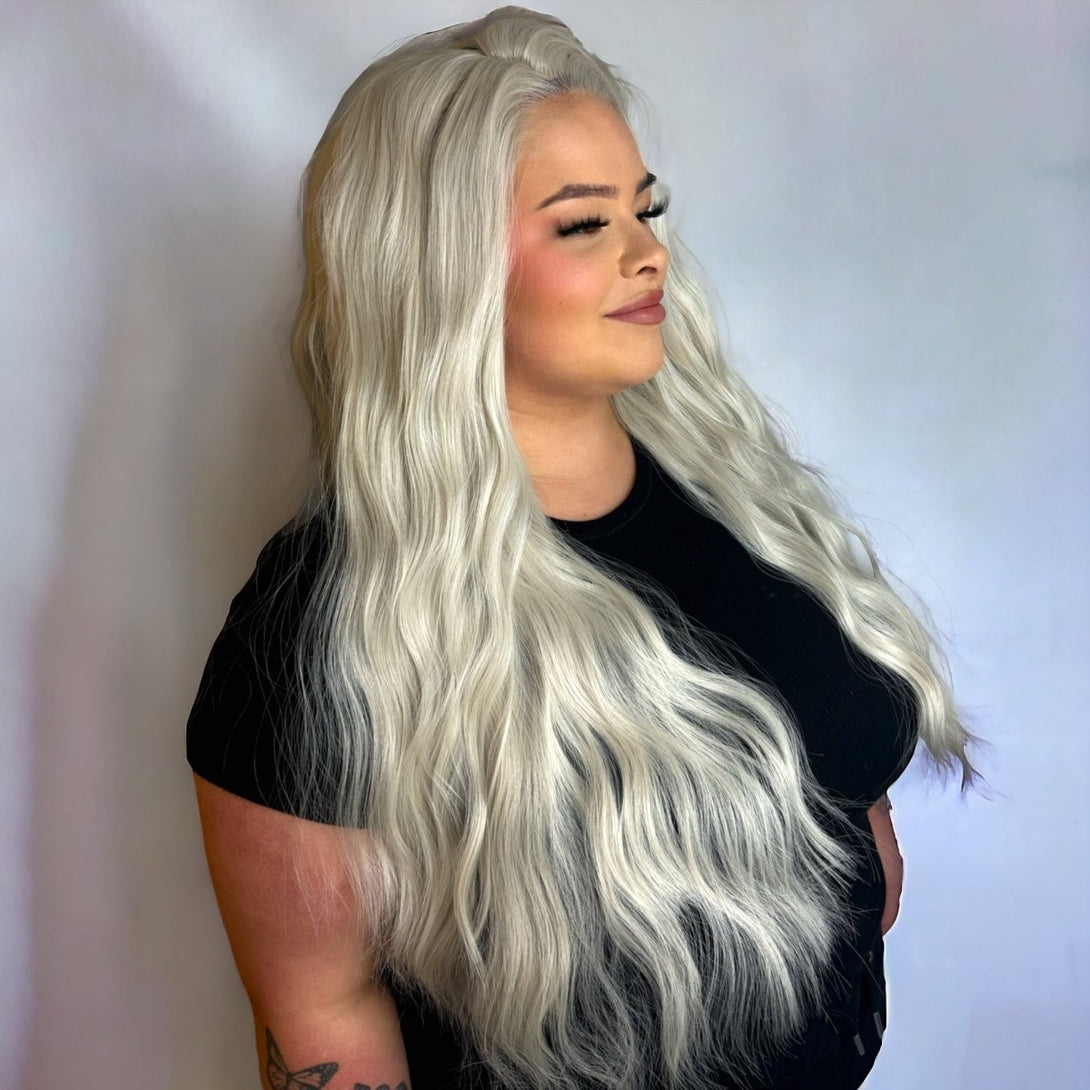 American Blonde - White Blonde Synthetic Lace Front Wig