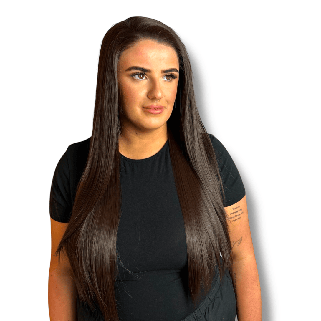 Cocoa Brown | Brown 24" Synthetic Lace Front Wig