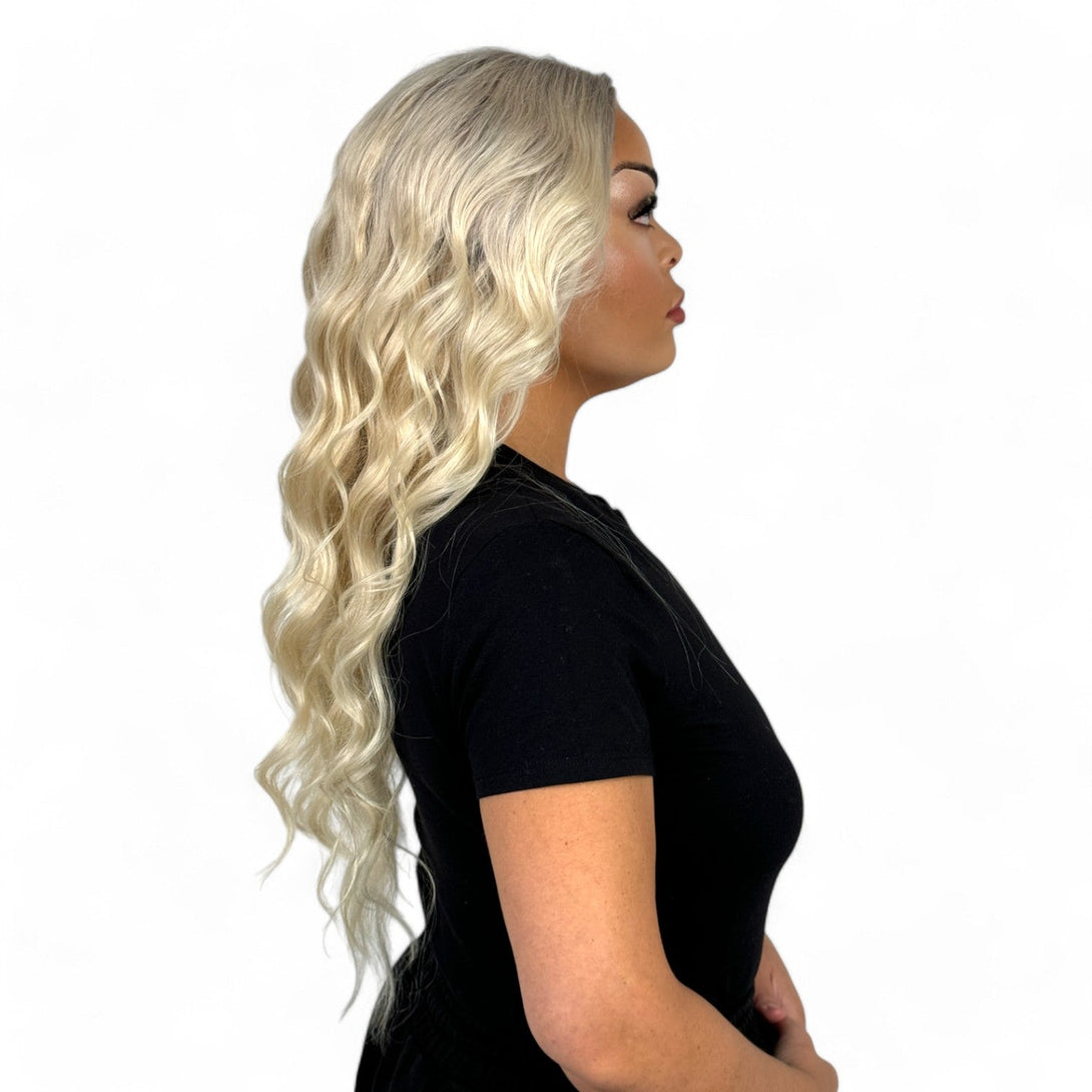 Frankie | Custom Rooted Blonde Human Hair Wig