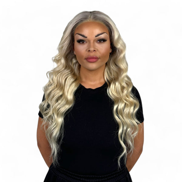 Frankie | Custom Rooted Blonde Human Hair Wig