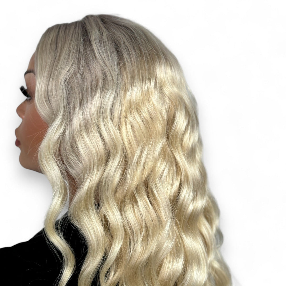 Frankie | Custom Rooted Blonde Human Hair Wig