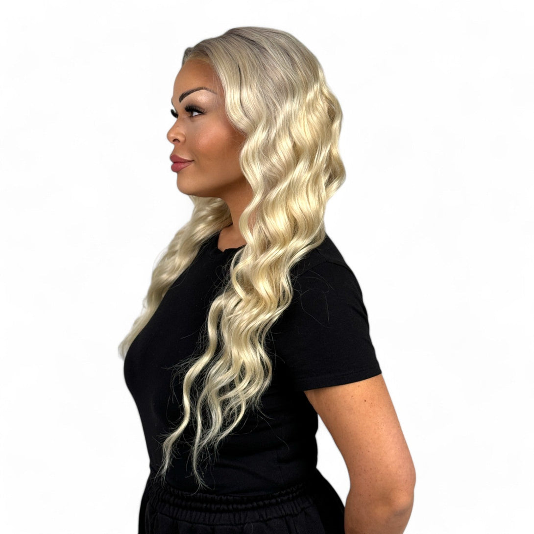 Frankie | Custom Rooted Blonde Human Hair Wig