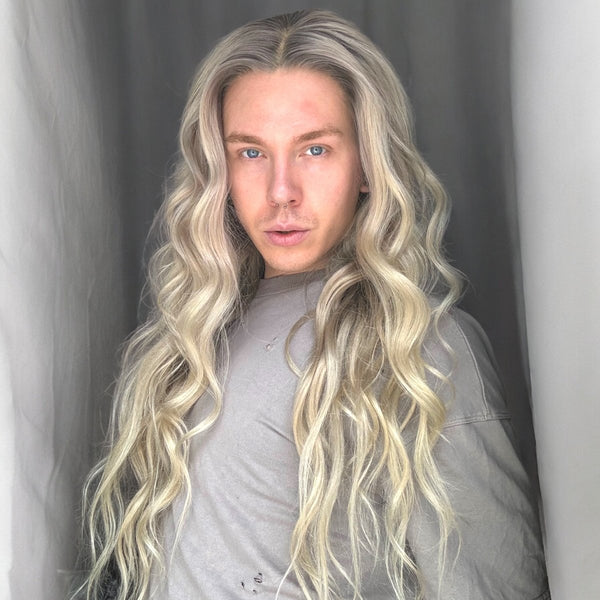 Frankie - Rooted Blonde Human Hair Wig - MADE TO ORDER