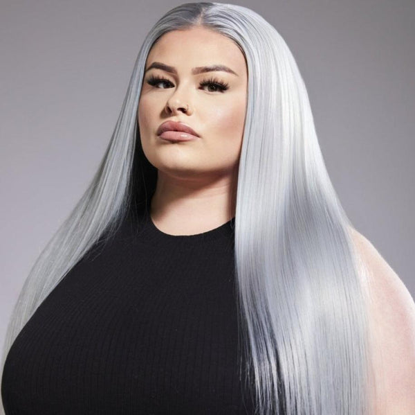 Kylie - Platinum Silver Human Hair Wig