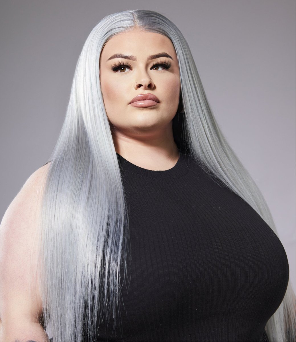 Kylie - Platinum Silver Human Hair Wig