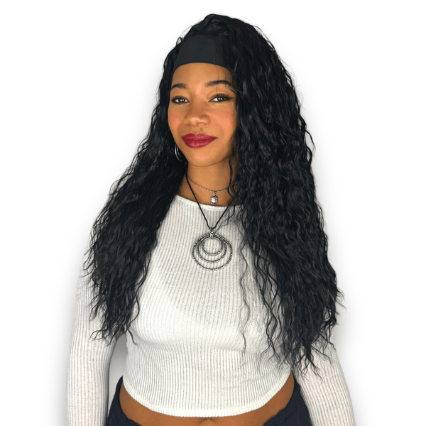 Miss Destiny | Darkest Brown 24” Headband Wig