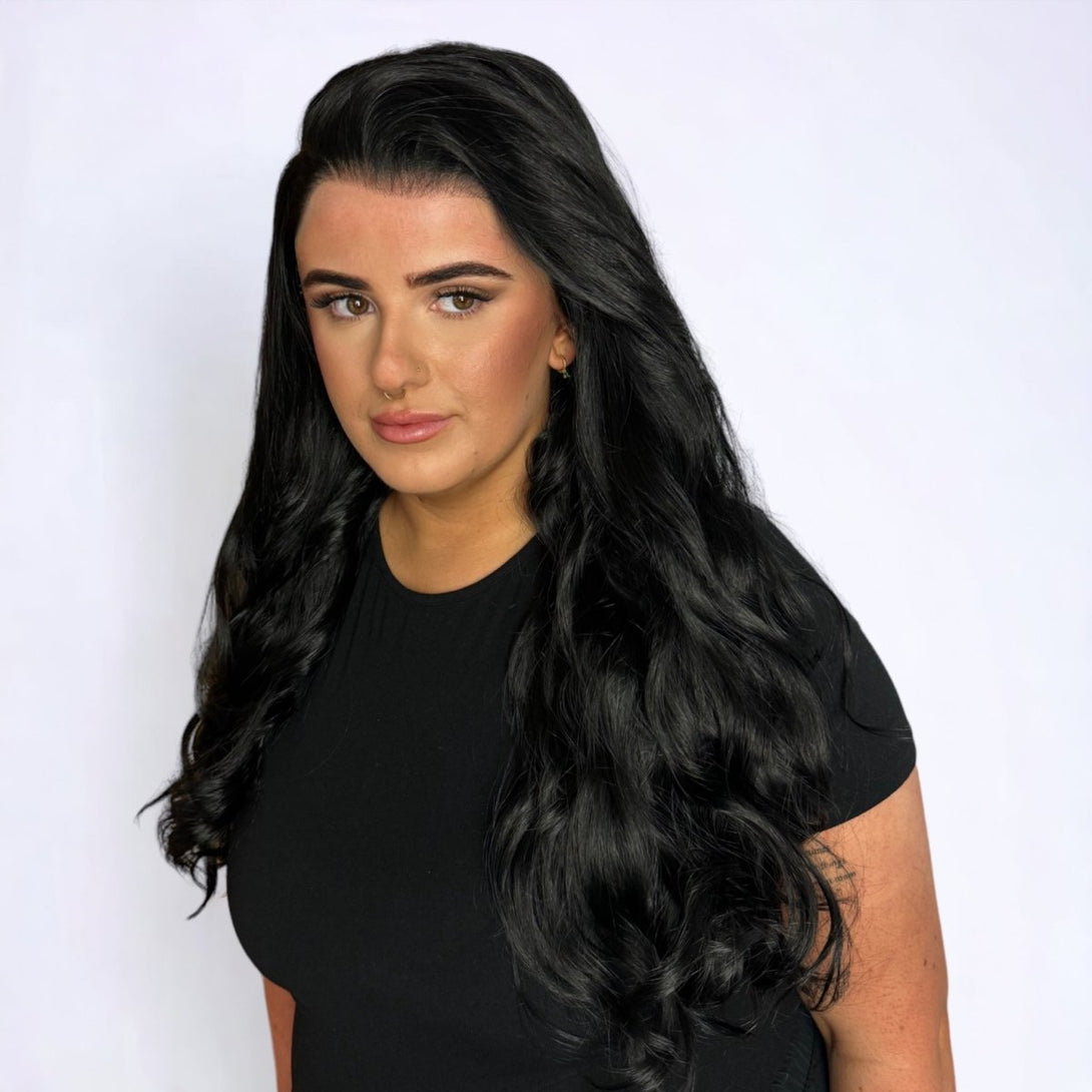 Miss Jet Black - Black Curly Synthetic Lace Front Wig