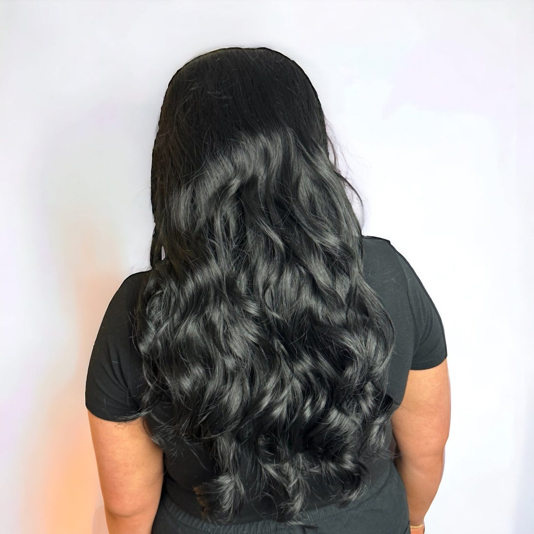 Miss Jet Black - Black Curly Synthetic Lace Front Wig