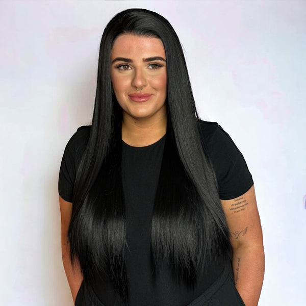 Miss Jet Black - Black Straight Synthetic Lace Front Wig