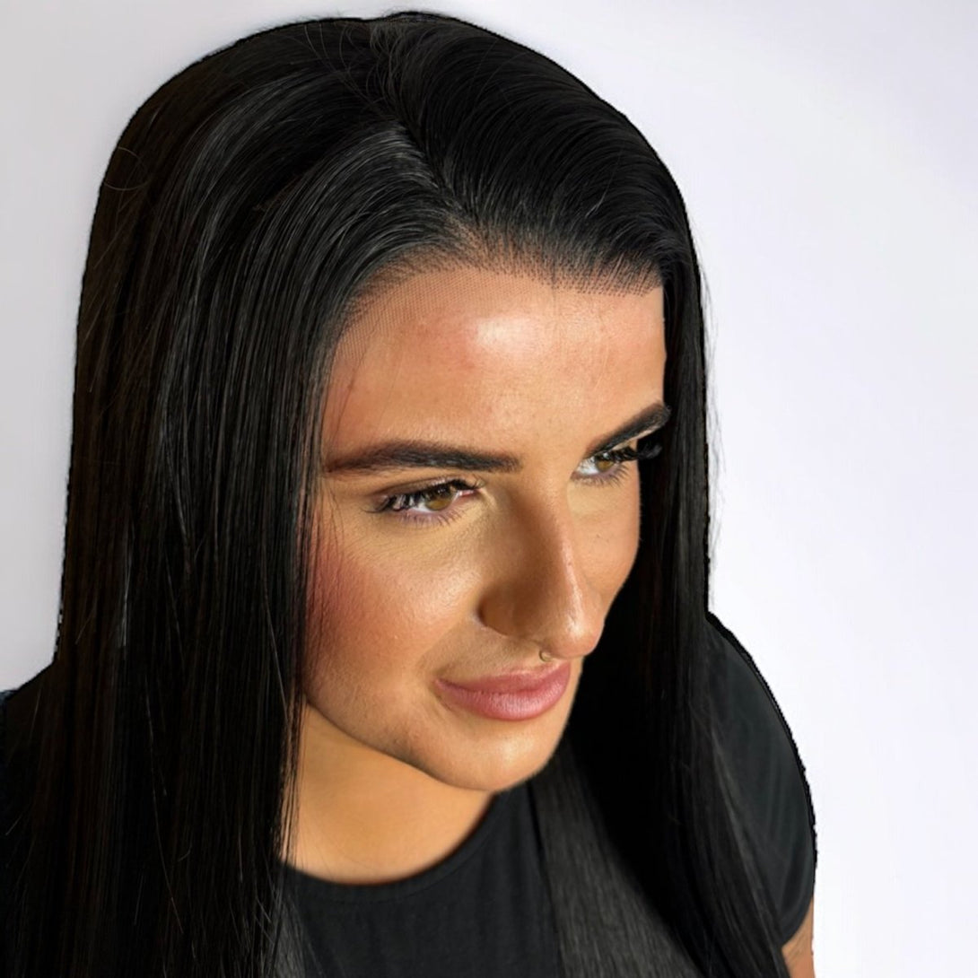 Miss Jet Black - Black Straight Synthetic Lace Front Wig