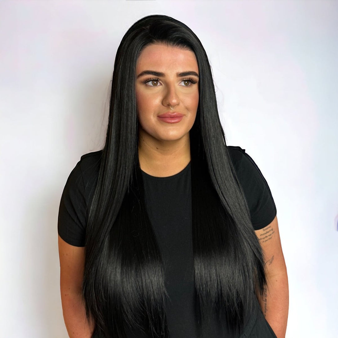 Miss Jet Black - Black Straight Synthetic Lace Front Wig