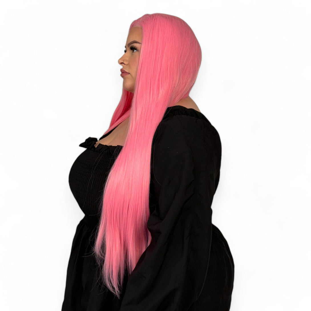 Miss Pink Dreams | Pink 26" Synthetic Lace Front Wig