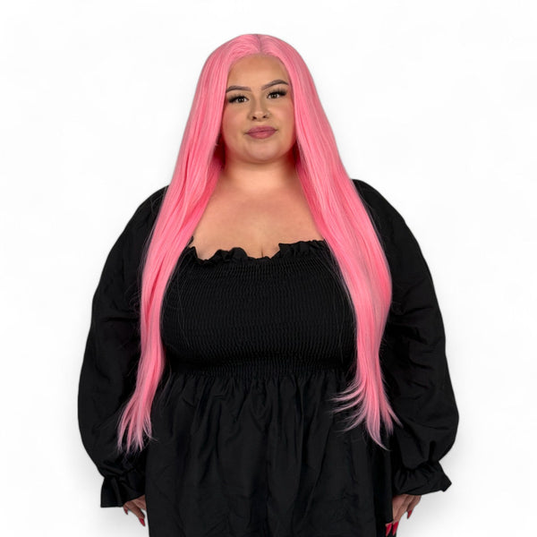 Miss Pink Dreams | Pink 26" Synthetic Lace Front Wig