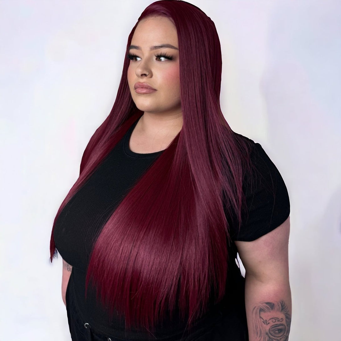 Miss Very Cherry - Cherry Red Synthetic Lace Front Wig