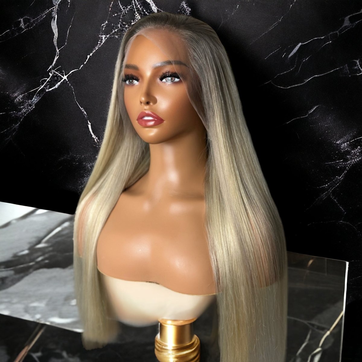 Paris Rooted Blonde Human Hair Wig wigsbyfrankie