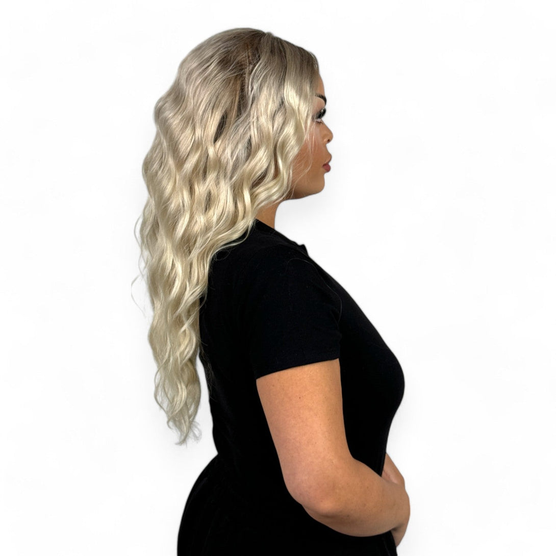 Paris | Rooted Light Brown & Blonde 26" Human Hair Wig