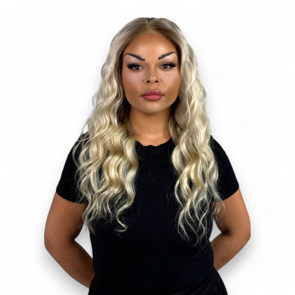 Paris | Rooted Light Brown & Blonde 26" Human Hair Wig