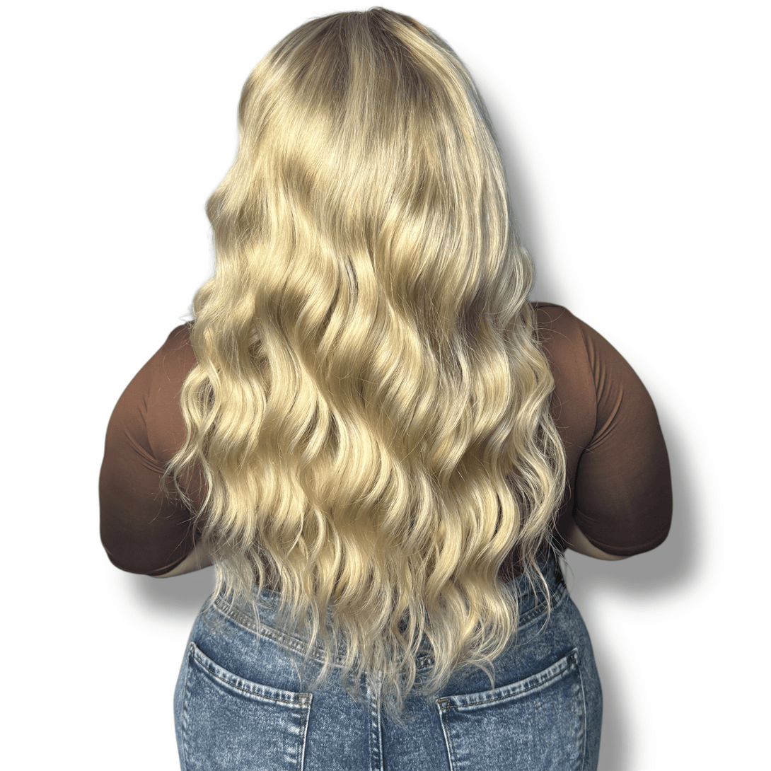 Paris | Rooted Light Brown & Blonde Human Hair Wig