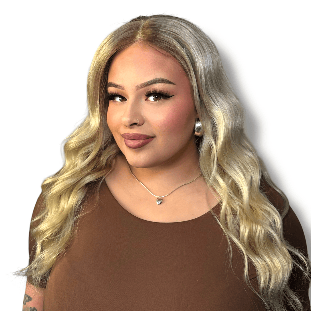 Paris | Rooted Light Brown & Blonde Human Hair Wig