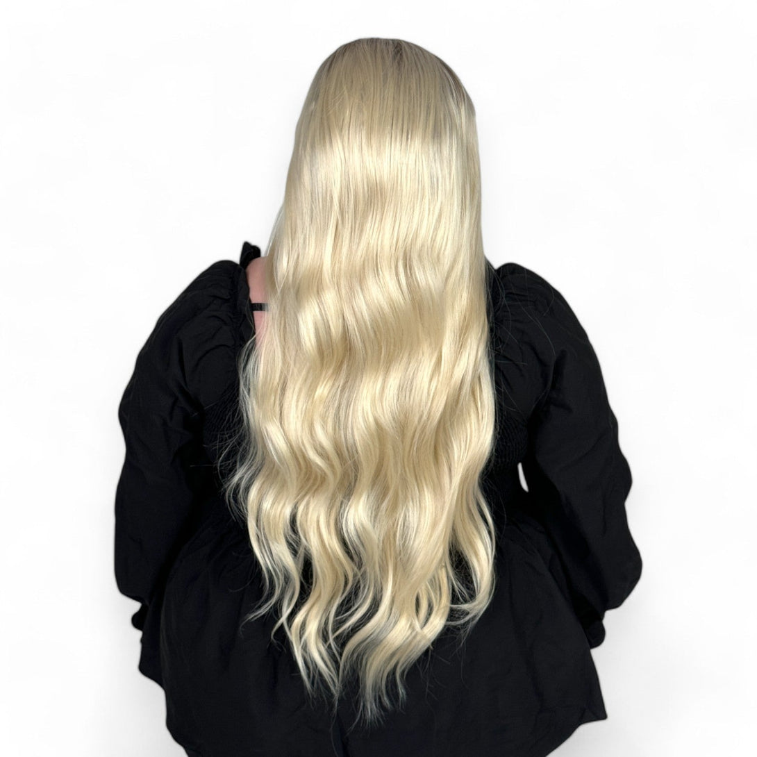 The Rooted Honey Blonde | 26” Synthetic Lace Front Wig