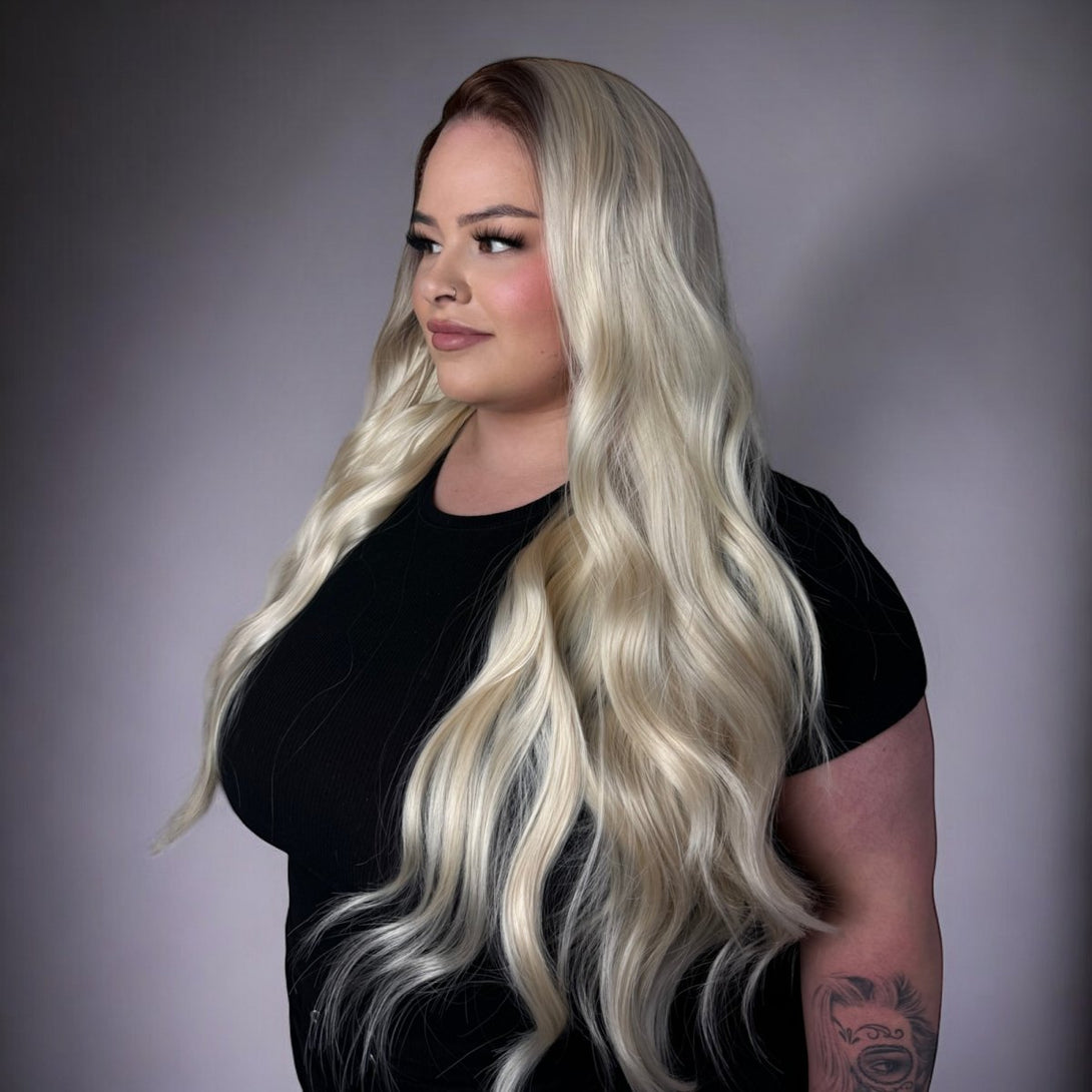 The Rooted Honey Blonde | 26”Synthetic Lace Front Wig