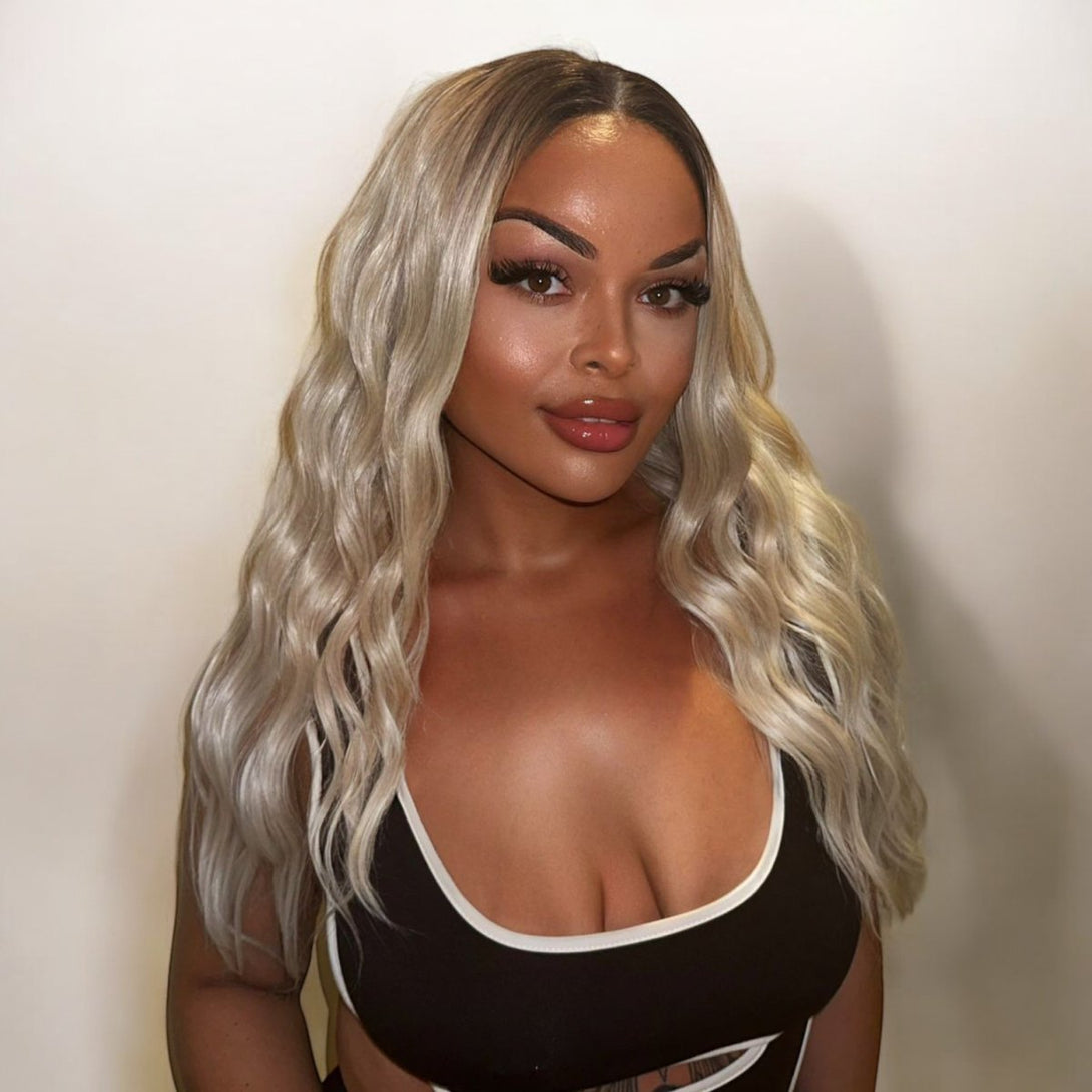 The Rooted Platinum | Blonde 24" Synthetic Lace Front Wig