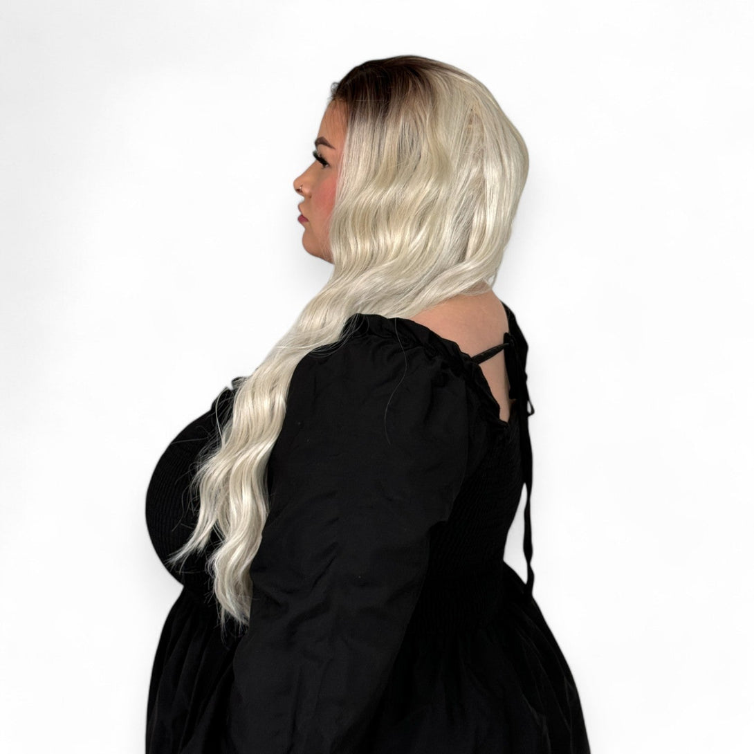 The Rooted Platinum | Blonde 24" Synthetic Lace Front Wig