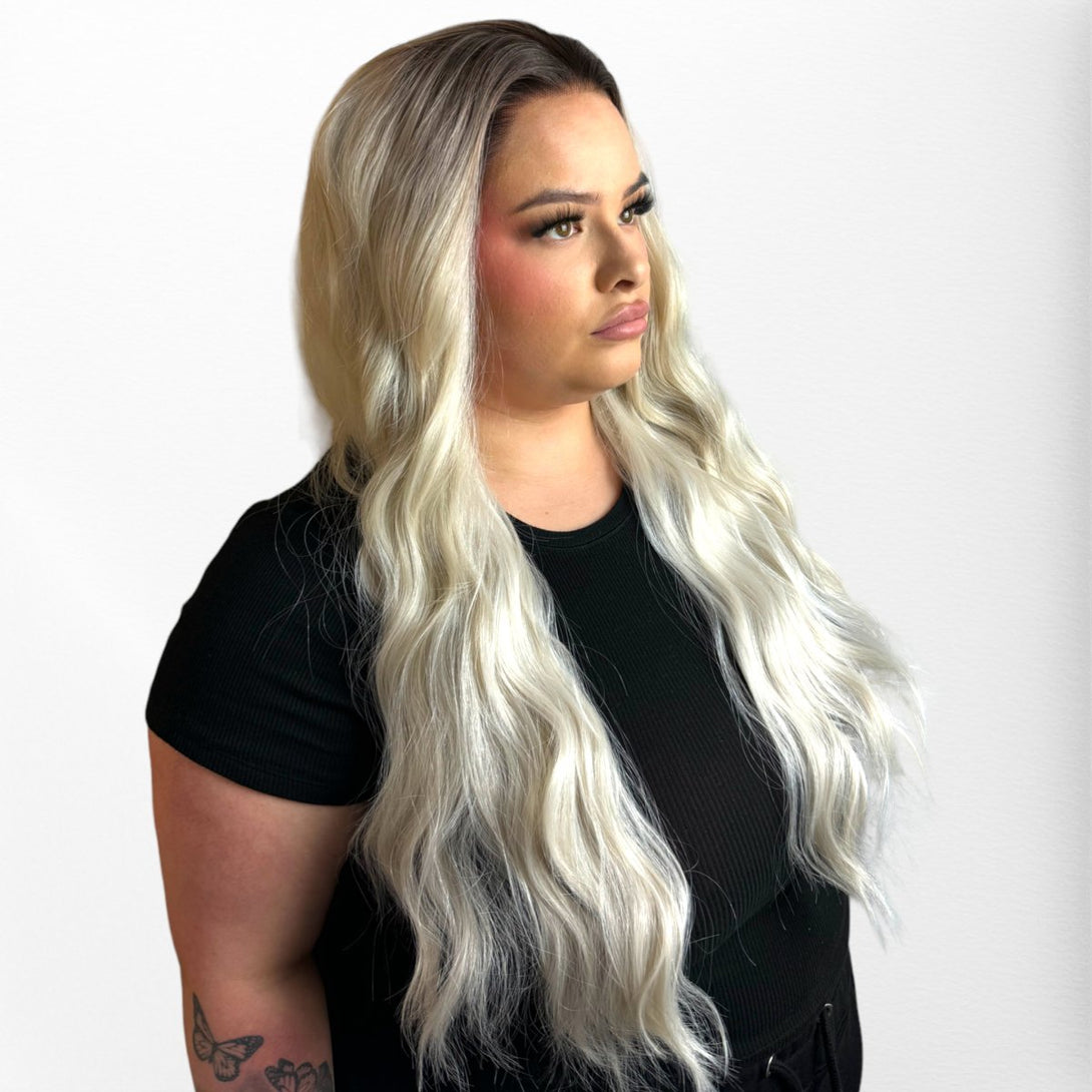 The Rooted Platinum | Blonde 24" Synthetic Lace Front Wig