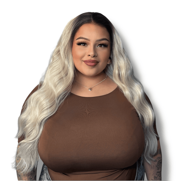 The Rooted Platinum | Blonde 24" Synthetic Lace Front Wig