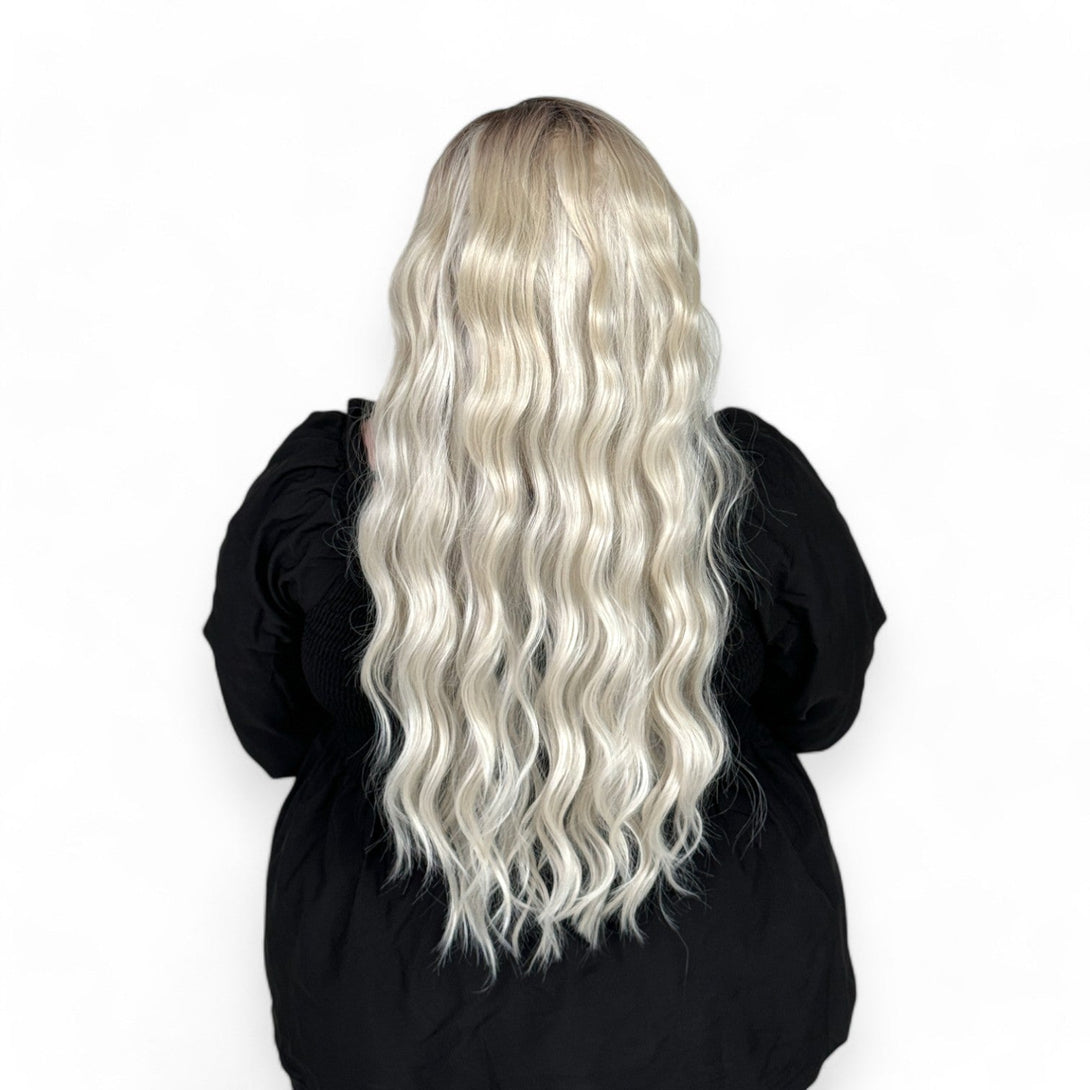 The Rooted Platinum | Blonde 24" Synthetic Lace Front Wig